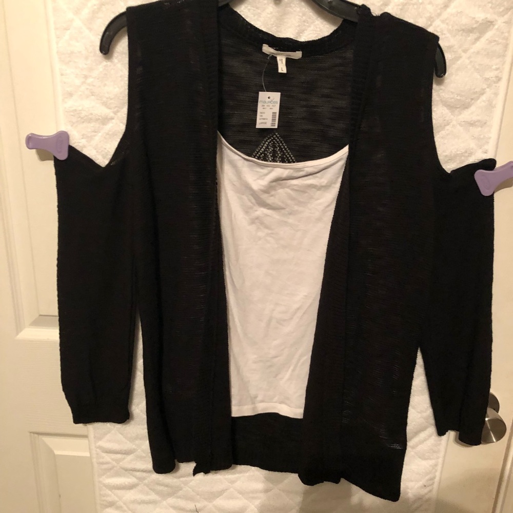 ❤️Maurices Open Front Cold Shoulder Cardigan